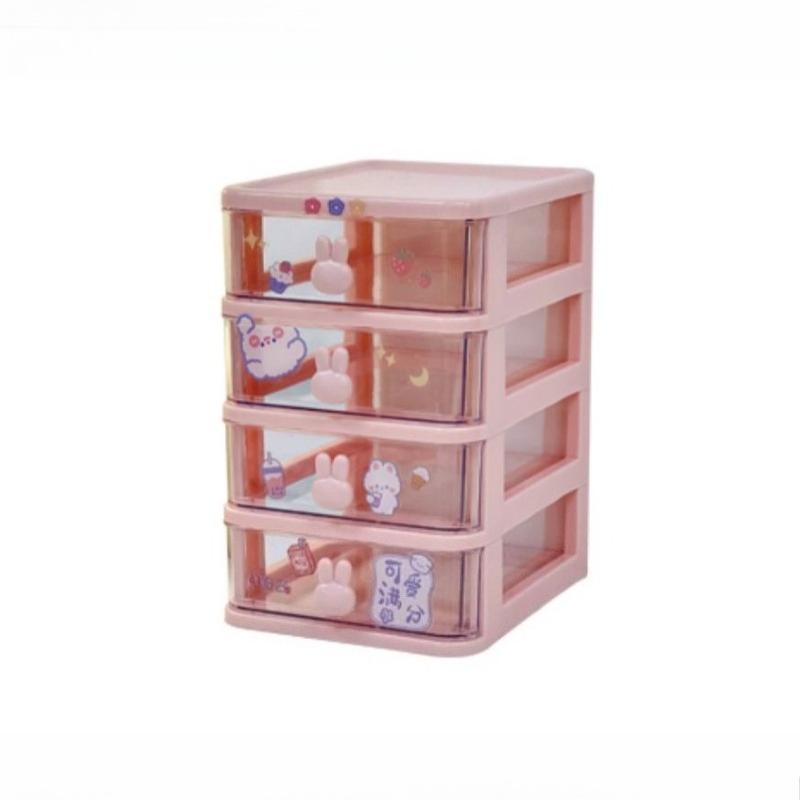 Schreibtisch-Aufbewahrungsbox Organizer Schülertisch Transparente Schubladenbox Niedlicher Aufbewahrungsständer für Kinder Haaraccessoires Organizer für Kleinteile