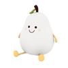 1Pc Super Squishy Silicone Pear Mango Night Light Dimmable Rechargeable Touch Control  Night Lamp for Camping Party Room Decor