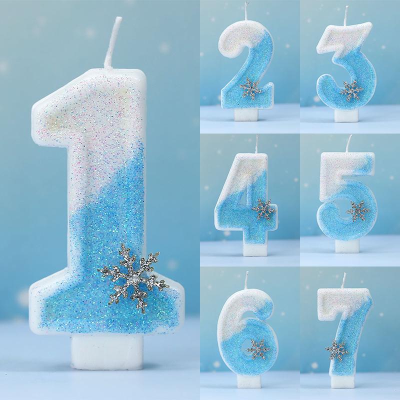 Happy Birthday Cake Decorative Candle 0-9 Digital Candles Baby Shower Wedding Anniversary Day Cake Topper Decor Party Supplies