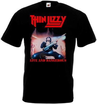 Thin Lizzy Live and Dangerous V2 T-shirt Black All Sizes S5XL