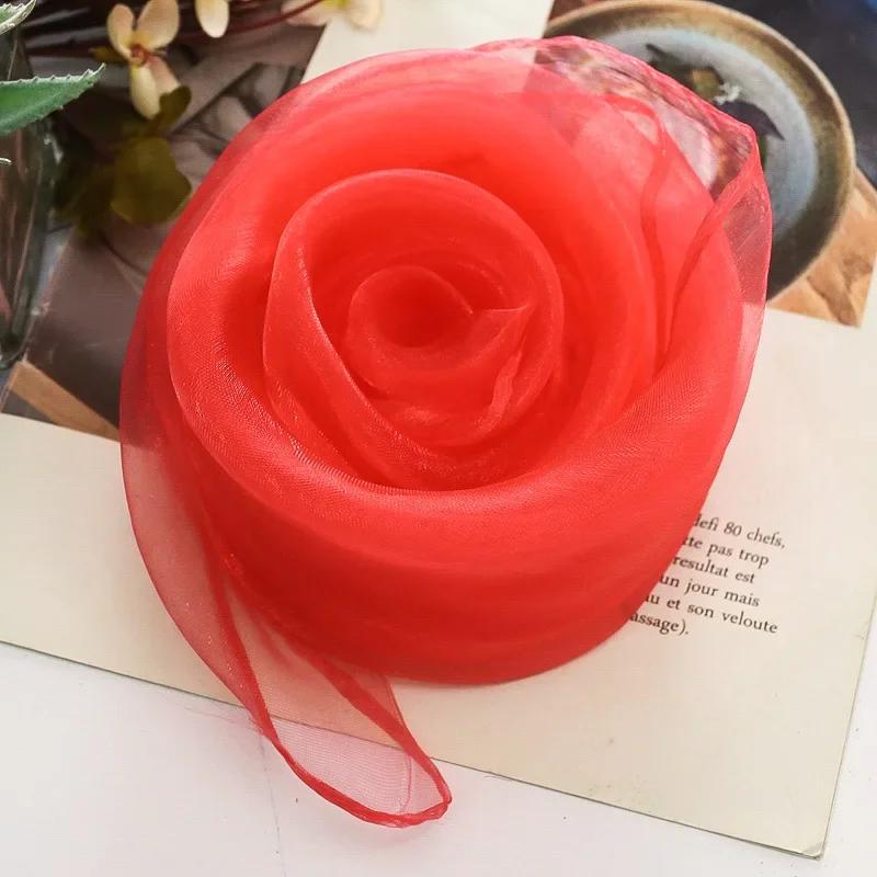 60cm Belly Dance Scarf Silk Square Juggling Scarves Performance Scarf  Accessories New Colors