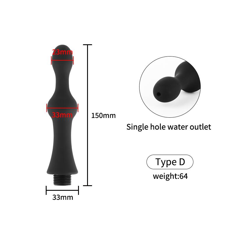 New Soft Silicone Enema Kit Multi Size Vaginal Anal Douche Heads  Professional Intimate Cleaning for Constipation Relief Adult Toy Insert Masturbator