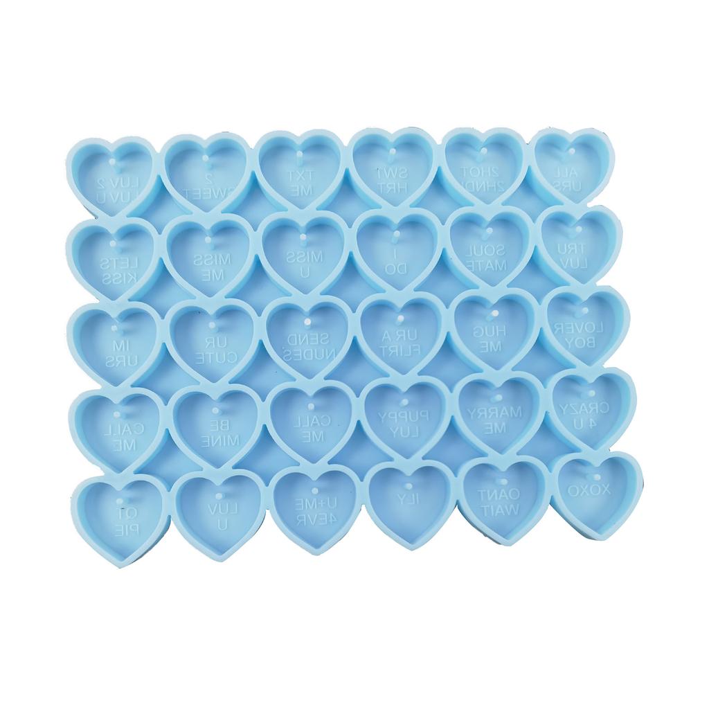 Love Heart Shape Earrings Combination Earring Mold Epoxy Resin Jewelry Mold Resin Casting Pendant Mold Suitable for Diy