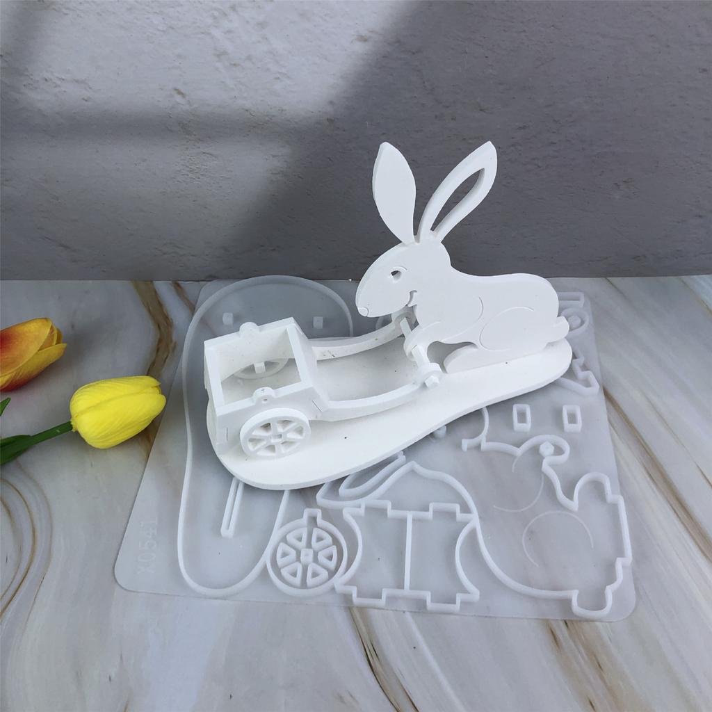 Praktické robustní silikonové příslušenství pro svícny pro králíky Přenosné pro ručně vyráběné dárky a domácí akcenty