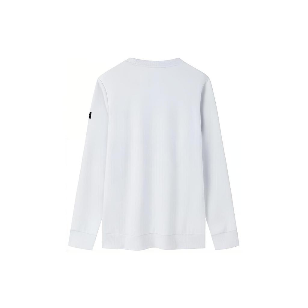 Anta Lifestylová série Pletený pulovr s nápisem Mikina s dlouhým rukávem Pánská mikina Clear-Wind-Gray 152337713-1