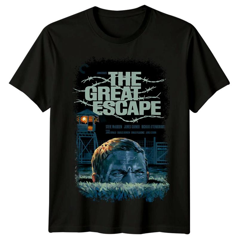 

The Great Escape (1963) Movie Poster Inspired Unisex T-Shirt Retro Classic Tee S