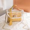 PVC Transparent Lock Jelly Two-piece Mobile Phone Bag, New Women's Messenger Bag.