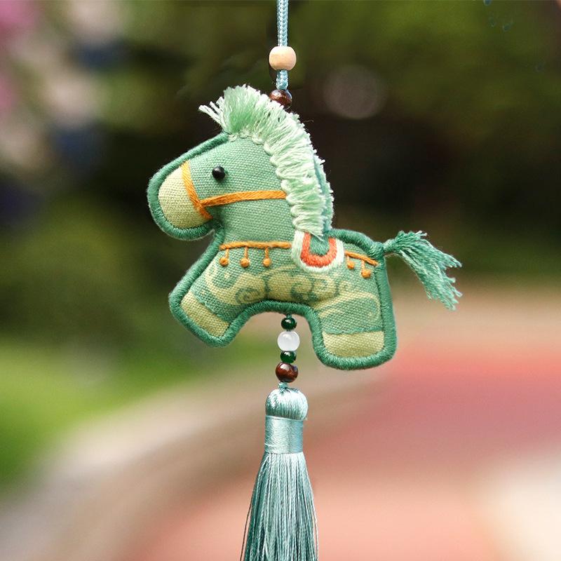 

1 шт. Кулон с ручной вышивкой «Бабочка», зеленый конь, китайские элементы, набор материалов для DIY, подарок на Хэллоуин, Рождество