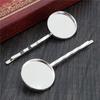 20mm 10pcs High Quality Rhodium Silver Plated Bronze Copper Material Hairpin Hair Clips Hairpin Base Setting Cabochon Cameo