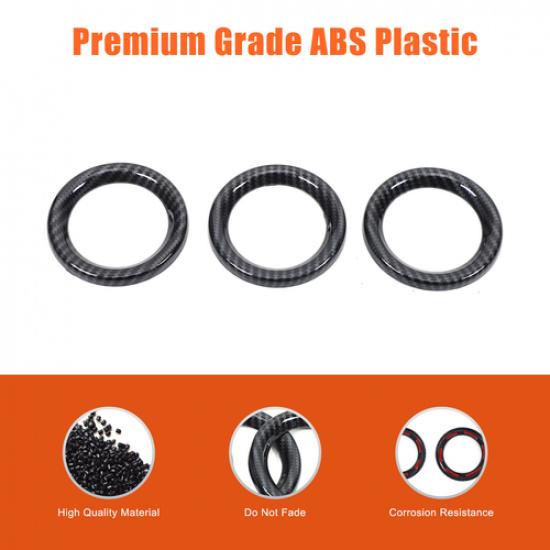 ABS Carbon Car Dash Clock Meter Ring Trim Decorate Cover For Nissan 370Z 2009-20