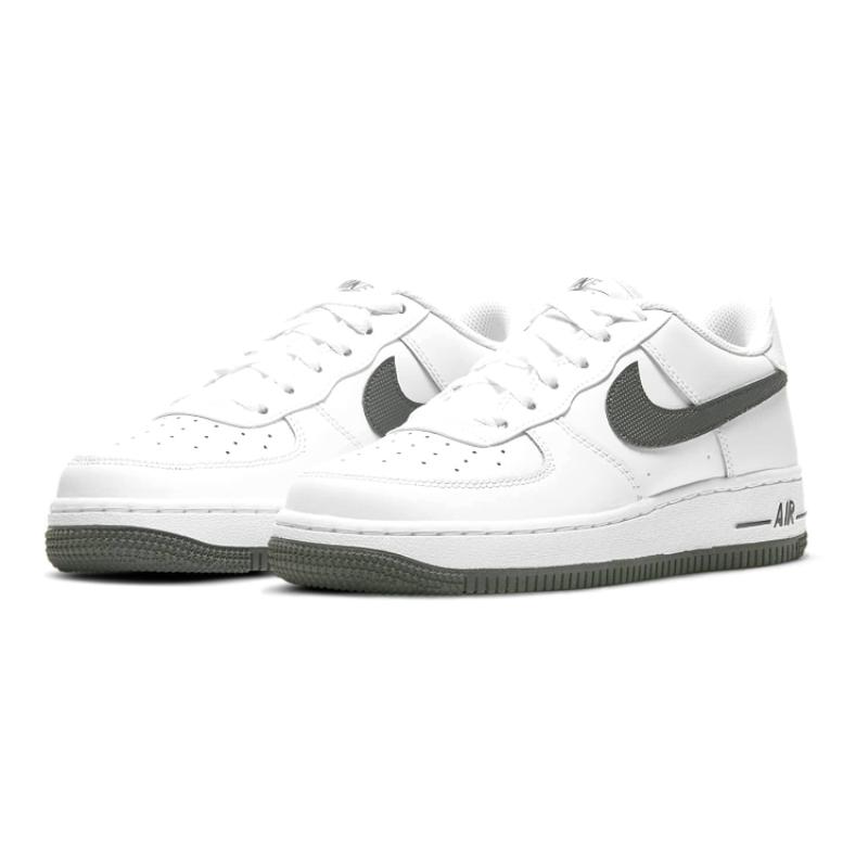 Nike Air Force 1 Low 'White Iron Grey Swoosh' GS Sneakers DJ4617-100