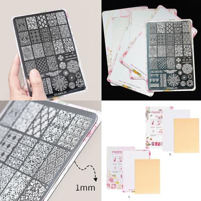 Piastra per Stamping Nail Art in Acciaio Inossidabile per Uso Professionale e Fai da Te Resistente alla Ruggine e Pratica Piastra per Stamping Nail Art