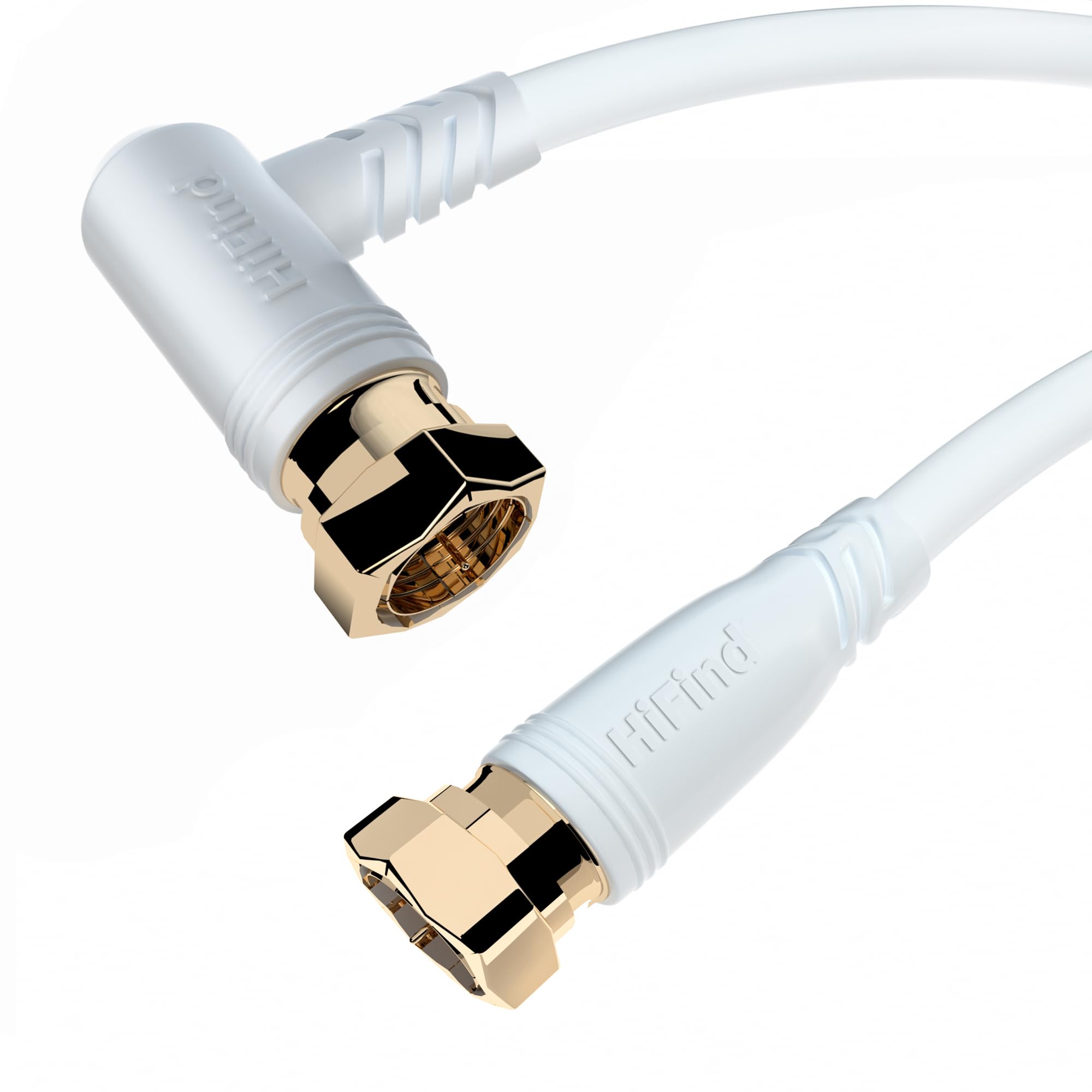 

Антенный кабель HiFind, 1 м, телевизионный кабель, коаксиальный антенный провод, винтовой тип OFC со спутниковым тройным экраном, антенный провод, совместимый с телевизионной коаксиальной линией, винтовой белый