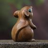 Simplistic Green Sandalwood Mouse Ornament: Zodiac Decor for Office