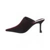 Salvatore Ferragamo Ferragamo Sophye Suede   Patent Mule Black