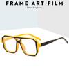 Trendy Double Beam Large Frame Anti Blue Light Glasses Unisex Retro Style Universal Mirror Frame Rice Nail Eyewear