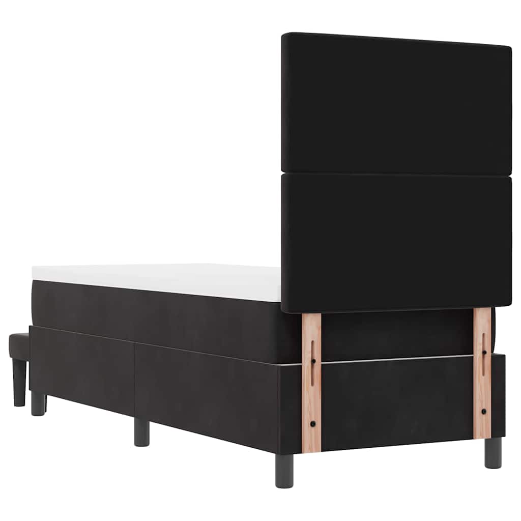 Box Spring Bed with Headboard Black 200 X 80 Cm Velvet