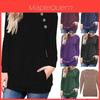 Elegant Women's Casual Long Sleeve Pullover Sweater With Chic Button Details And O-neck