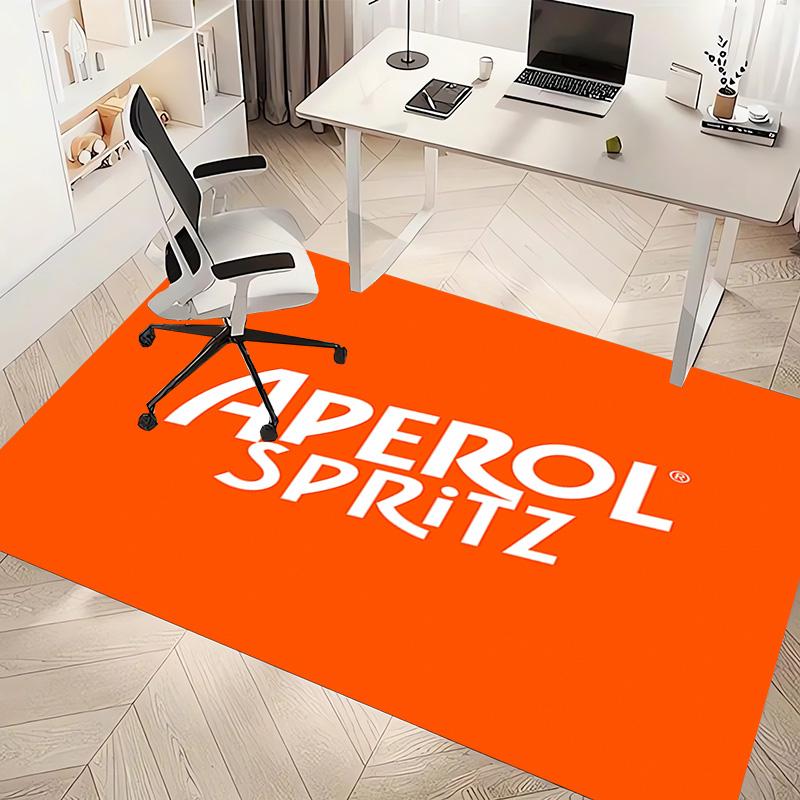 1pc Aperol Spritz Print Area Rug - Soft, Washable Non-Slip Indoor Mat, Living Room, Home Office Decorative Rug,Office Decorative