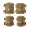 Camouflage Tactical Knee & Elbow Pads Set: 4-Piece Gear for Combat, Training, Riding & Sports Protection