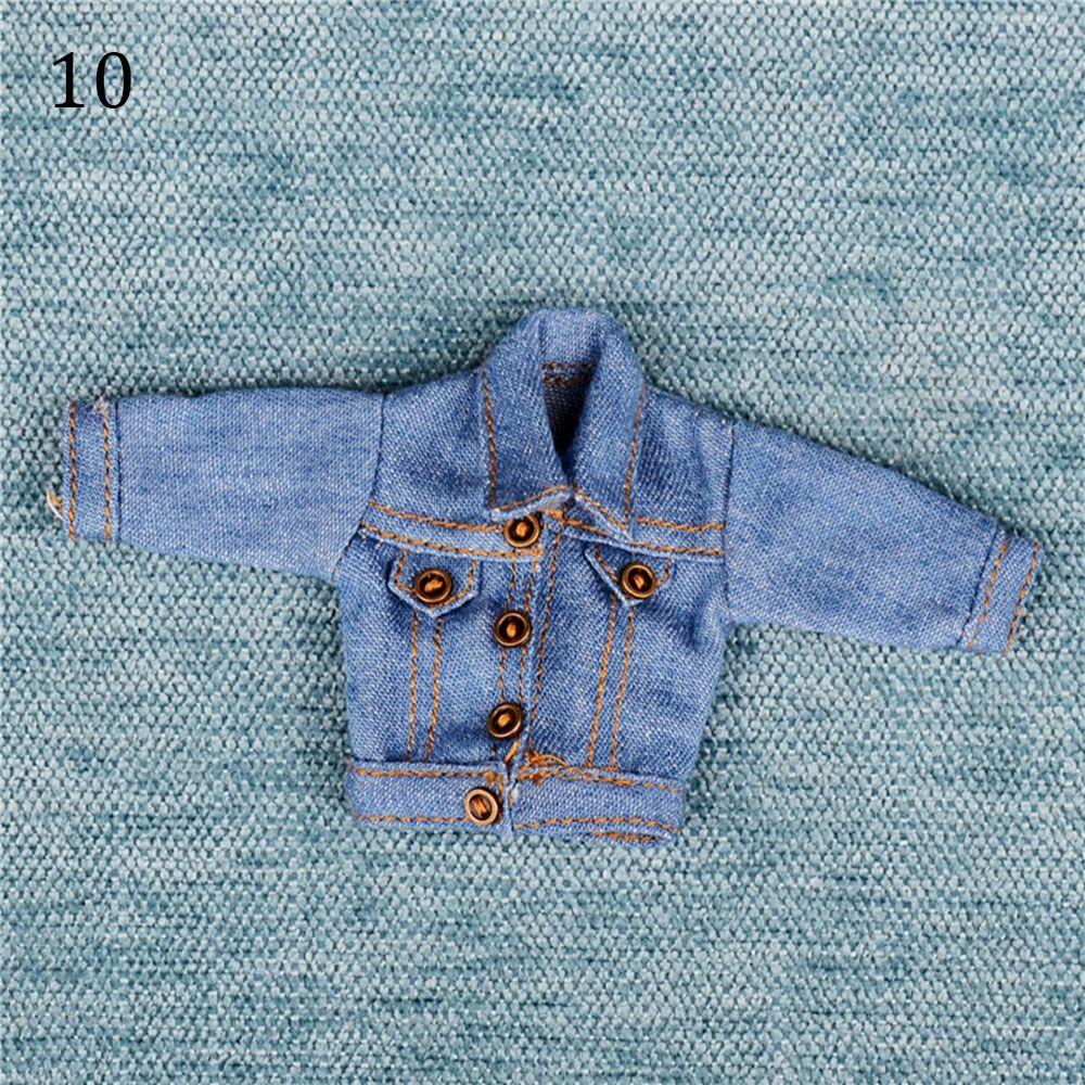 1/12 Doll Fashion Ripped Pants Doll Jeans 12~16cm Doll Coat Cool Jeans Jackets Doll Pants Shorts Clothes Accessories Kids Gift