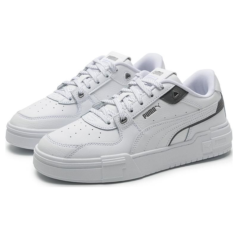 Puma Ca Pro Glitch Reflect Comfortable Shock Absorption Lightweight Low Top Skate Shoes Unisex Sneakers White Silver 393178-01