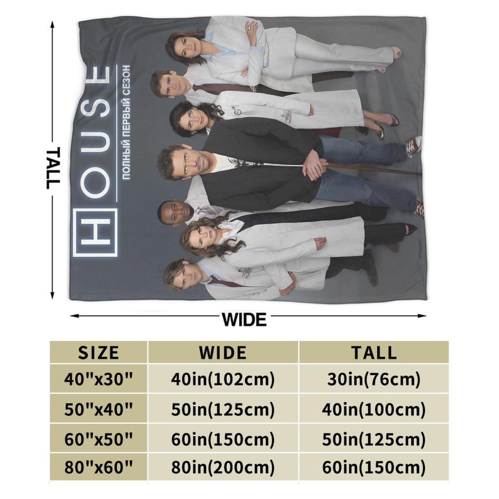 Dr. Gregory House Blanket Quality Super Warm House MD American Television Throw Blanket Autumn Couch Chair Sofa Bed Bedspread