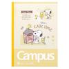 Sunstar Stationery Snoopy Canvas Notebook Dot A Ruled Snoopy Classic S2691590 5-Pack