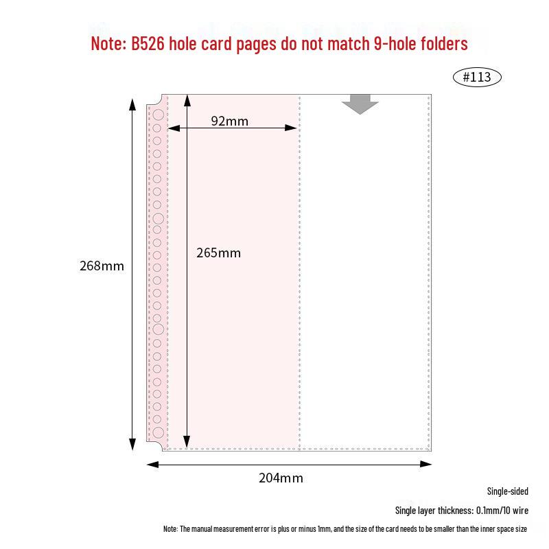B5 Card Album with PP Transparent Inner Pages: Loose-Leaf with 1, 2, or 4 Pockets, 9-Hole Refill for Idol Card Storage