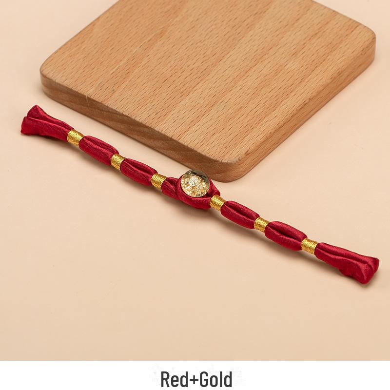 Hengmeihe Ręcznie Robiony Koralikowy Guzik Cheongsam ze Złotej Folii z Wykończeniem Złotą Nicią