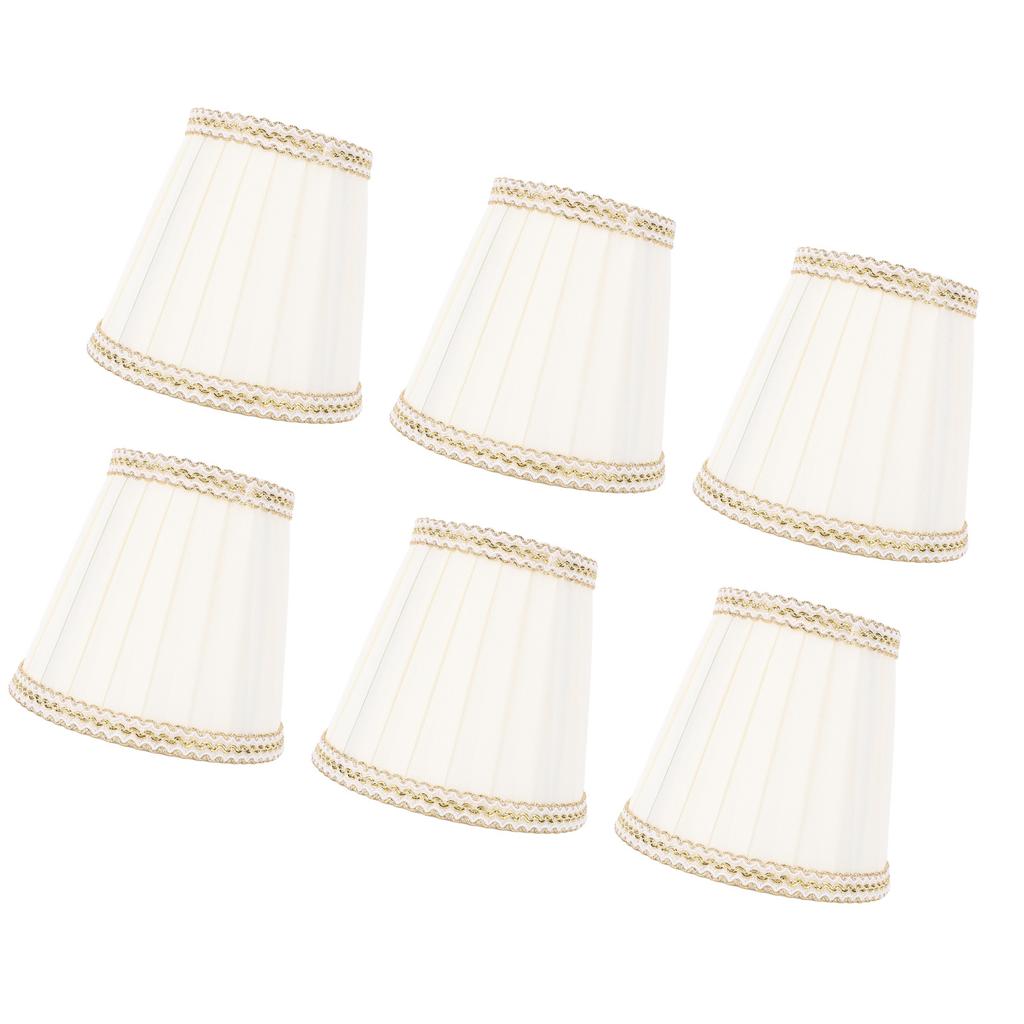 6 Pcs Fabric Lamp Shade Simple Pleated Universal Cloth Lampshade for Floor Table Lamps