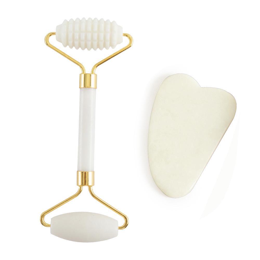 Jade Roller & Gua Sha Facial Massage Three-Piece Set
