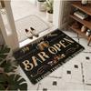 The Beer Welcome Mat Themed 'bar Open' Features Anti Slip Design Living Rooms Kitchens Dining Rooms Terraces Cafes Home Decor