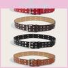 Pu Leather Womens Belt With Star Decor And Pin Closure For Office And Weekend Wear