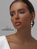 Water Drop Pearl Rhinestone Tassel Earrings