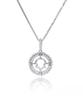 G_Rade 2Lines Shiny Circle Necklace (L Size)