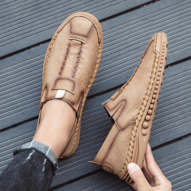 Handmade Casual Leather Shoes Men Loafers Moccasins Man Flats Shoes