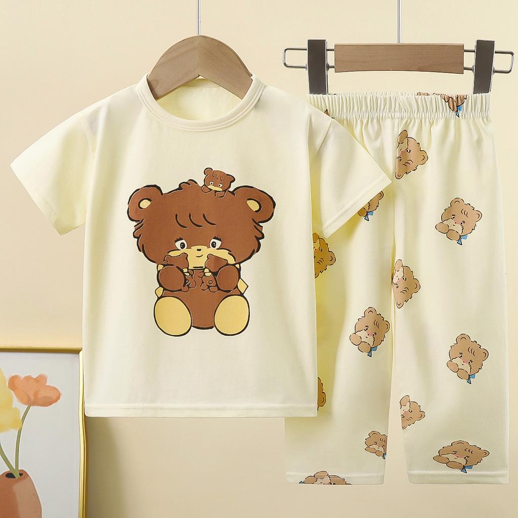 Completi Estivi in Cotone a Maniche Corte per Bambini - Pigiami per Bambini e Bambine