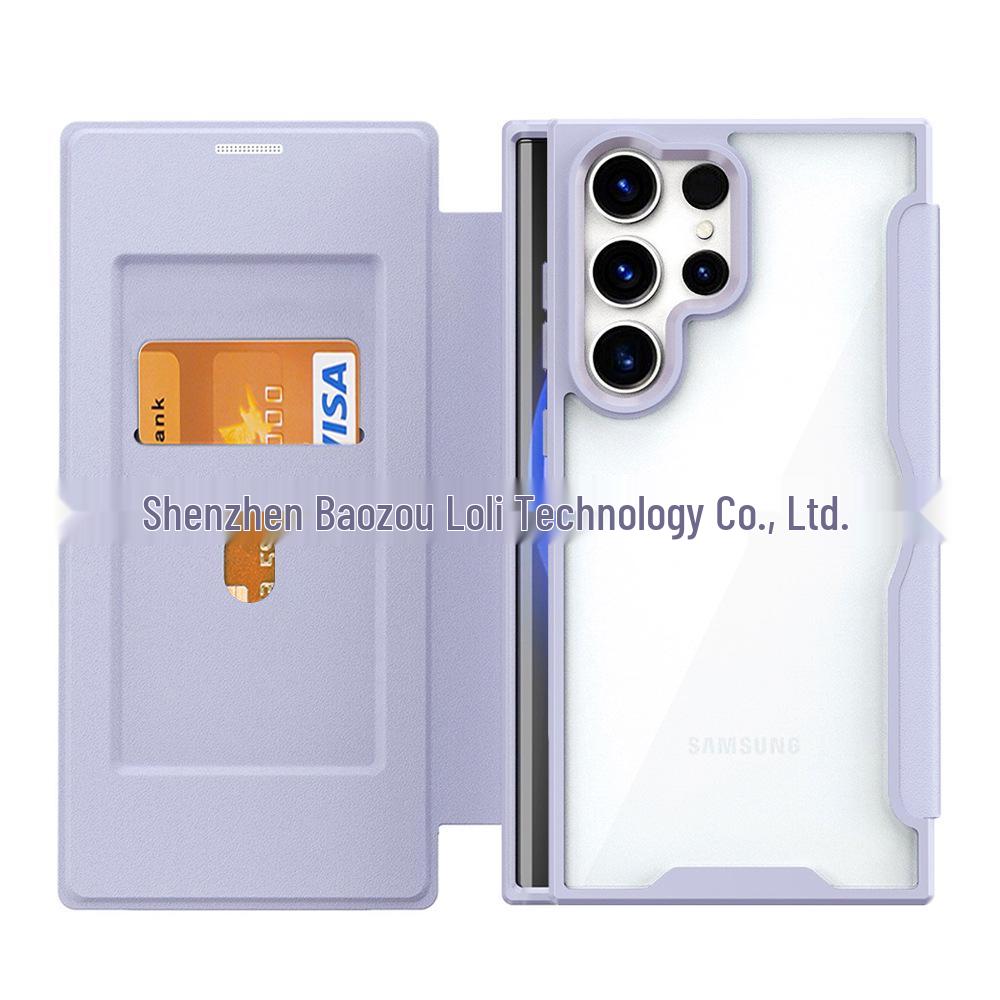 Samsung S24ultra Manyetik Magsafe Özelliğine Sahip S23Plus Deri Kapaklı Kılıf