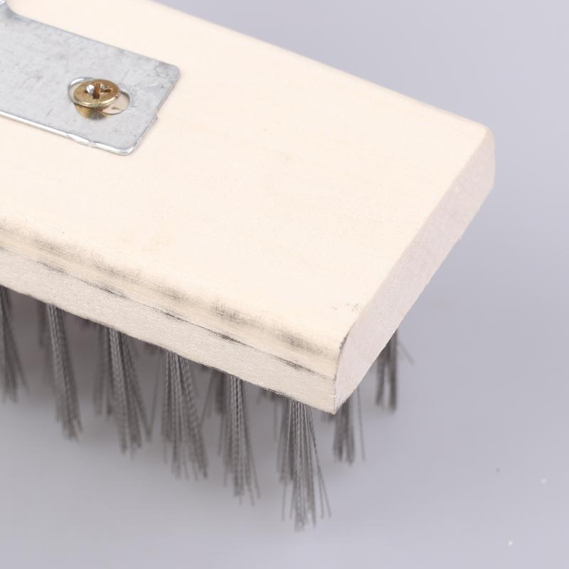 Multipurpose Steel Wire Deck Brush Head 20Cm 30Cm 50Cm Heavy Duty Metallic Wire Brush For Patios Grime And Garage Floor