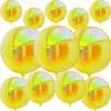 12 Stück schillernde 4D runde Folienballons 22/12/10 Zoll holografische 4D-Folienballons Helium Luft Globos Meerjungfrau Geburtstag Hochzeit Dekoration 5