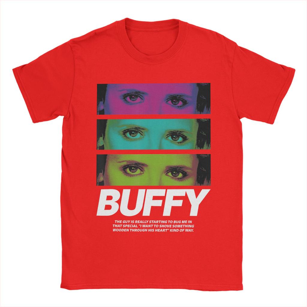 Men's T-Shirt Buffy the Vampires Slayer Hipster 100% Cotton Tees Short Sleeve T Shirts Crewneck Clothing Summer