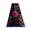 Vibrant Tropical Floral Parrot Runner Rug Hallway Carpet Non Slip Washable Floor Mat Kitchen Rug with Exotic Bird Design