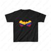 Colombian Venezuelan Flag Heart Youth TShirt Colombia Venezuela Graphic Shirts Fashion Harajuku Unisex Cotton Shortsleeve Tees