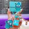 Official Hello Kitty Music Wooden Fish Fidget Keychain Press Button Sound Relief Plush Doll Pendant Cartoon Bag