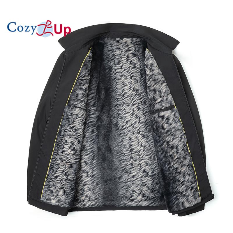 Cozy Up Men’s Jacket Casual Thickening Water Resistant Microfiber Windbreaker Golf Plush Coat