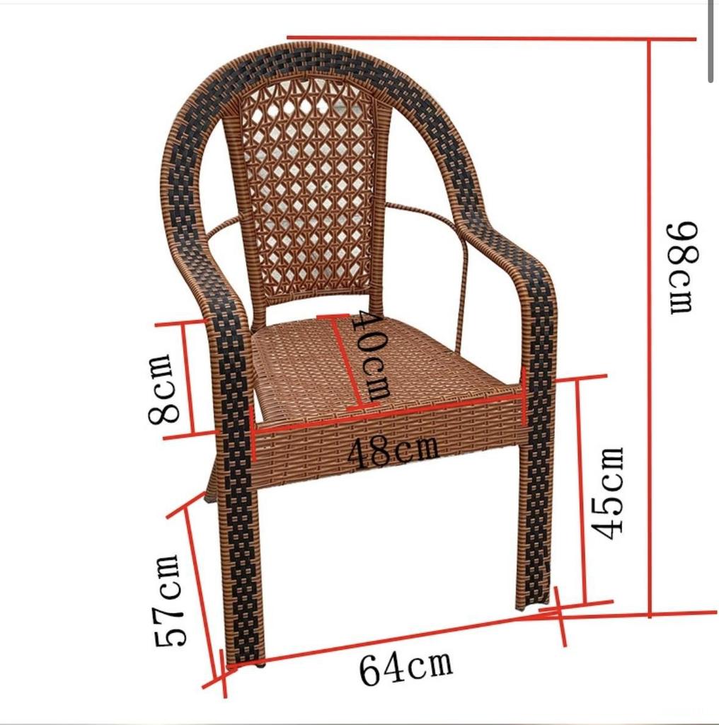 Breathable High Back Rattan Chair for Outdoor & Indoor Use - Waterproof, Sun Protection, Ideal for Balcony or Teahouse