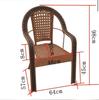 Breathable High Back Rattan Chair for Outdoor & Indoor Use - Waterproof, Sun Protection, Ideal for Balcony or Teahouse