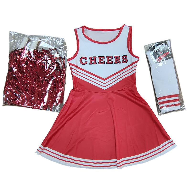 Lala Cheerleader Kleider Set Mit Blumen Socken Damen Fußball Baby Kostüm Tanzkleidung