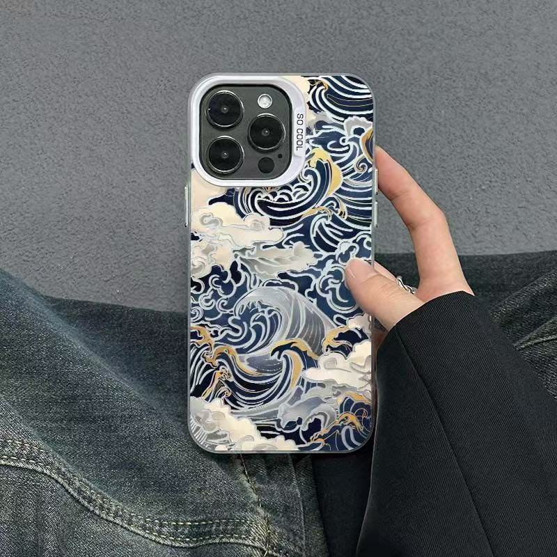 Ukiyo-e Europa i Ameryka 13pro Etui na iPhone'a IPhone 16 Kreatywne 15plus Cool 14 Niszowe 12